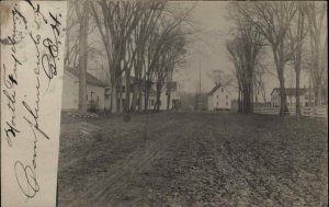 Fryeburg Maine ME Road Scene c1906 Real Photo Postcard