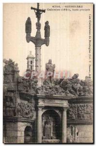 Old Postcard Guimiliau Calvary (1581) facade principale