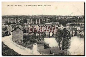 Old Postcard The Vienna Limoges St Martial National Bridges and Viaduct