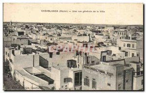 Old Postcard Casablanca Morocco A general view of the city