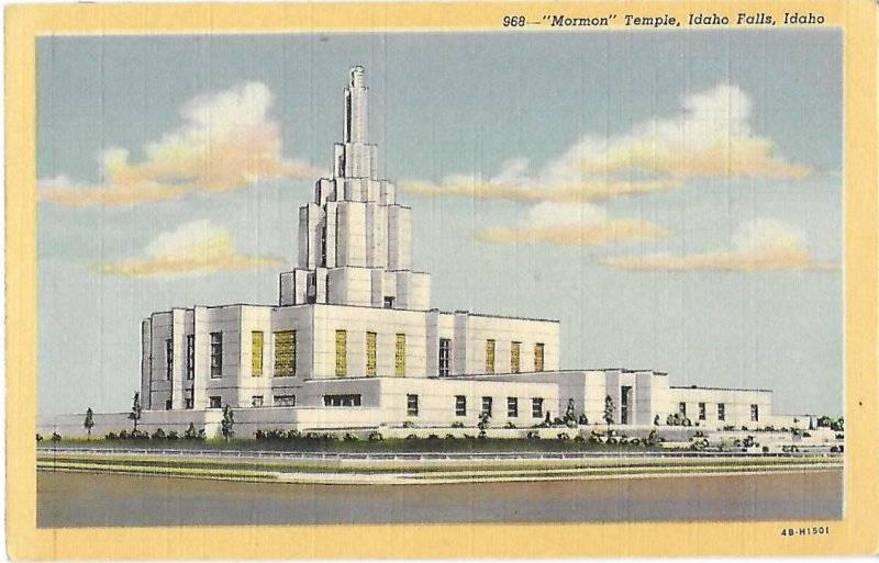 The LDS Mormon Temple Completed in 1944 Idaho Falls Idaho