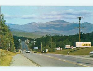 Pre1980 BILLBOARD FOR PRESIDENTIAL VIEW CABINS MOTEL Twin Mountain NH r9604