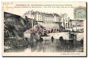 Postcard Old Prison Thouars General view of the castle of the Dukes of Tremoi...