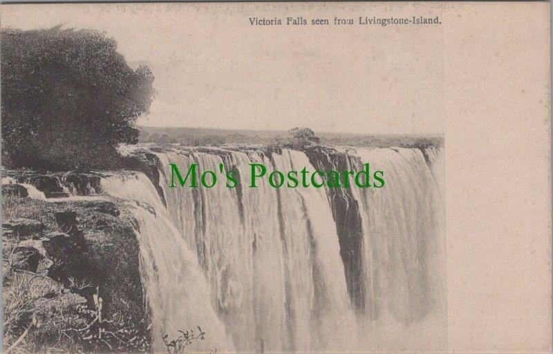 Zambia Postcard - Victoria Falls Seen From Livingstone Island RS33913