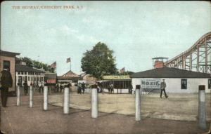 Crescent Park RI Midway MOXIE Soda Sign c1910 Postcard