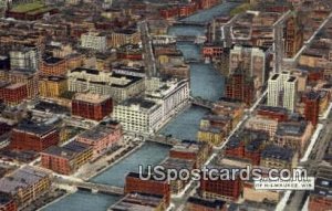 Down Town - MIlwaukee, Wisconsin WI Postcard