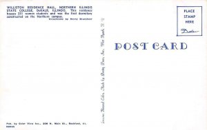 3~Postcards DeKalb IL ~ ILLINOIS STATE UNVERSITY Science~Williston Dorm~Library