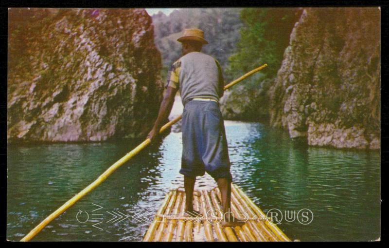Raftsman on the Rio Grande, Jamaica, B.W.I.