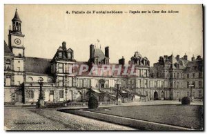 Old Postcard Fontainebleau Palace Facade Of The Court of Farewells