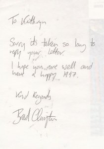 Brad Clayton Londons Burning TV Show Hand Signed Written Private Letter