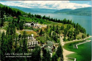 Kelowna, BC Canada  LAKE OKANAGAN RESORT Hotel & Boat Docks  4X6 Postcard