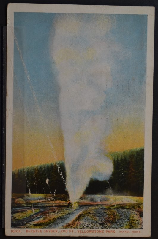 Beehive Geyser 200 ft- Yellowstone N.P., WY - 1930
