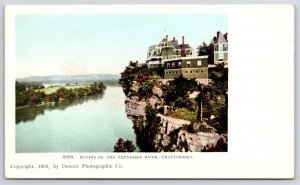 Vintage Postcard Bluffs of the Tennessee River Gorge Downtown Chattanooga TN