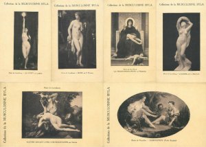 Musculosine Byla publicity nude in fine arts painting & sculpture postcards lot 