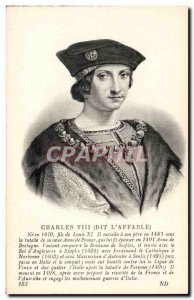 Old Postcard Charles VII said the & # 39Affable