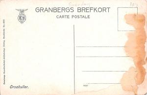 Sweden Old Vintage Antique Post Card Orsakullor Paper on back