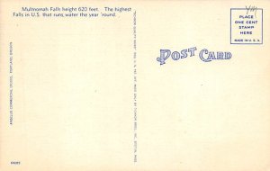 Multnomah Falls Columbia River Highway, Oregon OR Postcard