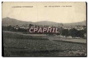 Old Postcard The Auvergne Vic Le Comte