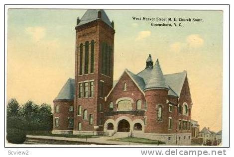 West Market Street ME Church South, Greensboro, North Carolina, 1900-10s