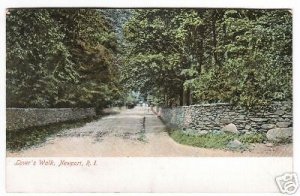 Lover’s Walk Newport Rhode Island 1906 postcard