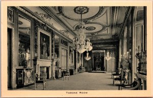 Vtg England UK Windsor Castle Throne Room 1910s Raphael Tuck Postcard