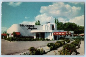 El Paso Texas Postcard Del Camino Coffee Shop Exterior View 1952 Vintage Antique