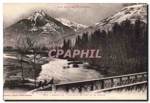 Old Postcard The High Pyrenees Argeles the Gave de Pau and the Viscos