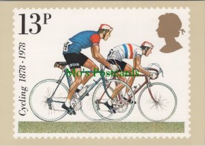 Post Office Postcard - Cycling, Road Racing, First Day of Issue Stamp RR20234