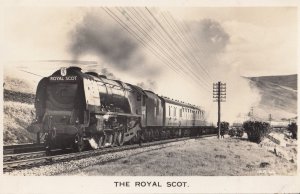 The Royal Scot 4-6-2 Scottish Train at Beattock Bank Real Photo Postcard