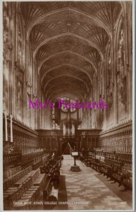 Cambridgeshire Postcard - Cambridge, King College Chapel, Choir West   RS38036