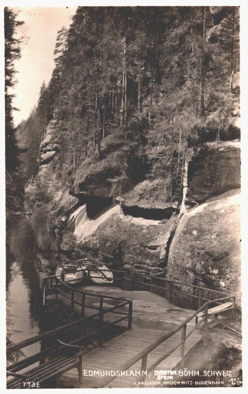 Czech Republic Edmundsklamm Böhm Schweiz Edmundova Soutěska RPPC 03.64