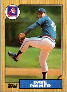 1987 Topps Baseball Card Dave Palmer Atlanta Braves sk3113