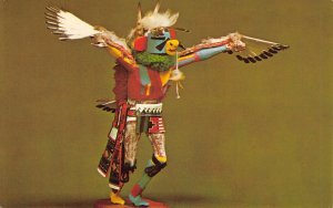 Hopi Indian Doll EAGLE KACHINA Native American Art c1960s Vintage Postcard