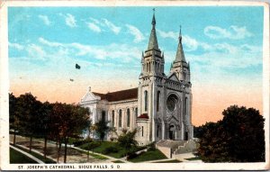 USA St Joseph's Cathedral Sioux Falls South Dakota Vintage Postcard 09.69