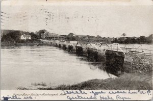 Parker River Bridge Newburyport MA Mass Gertrude Ryan c1905 Postcard F11