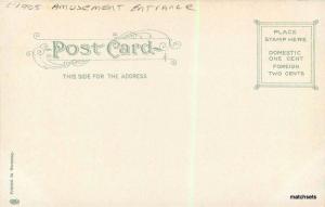 Brockton Massachusetts C-1905 Amusement Entrance Highland Park postcard 1211