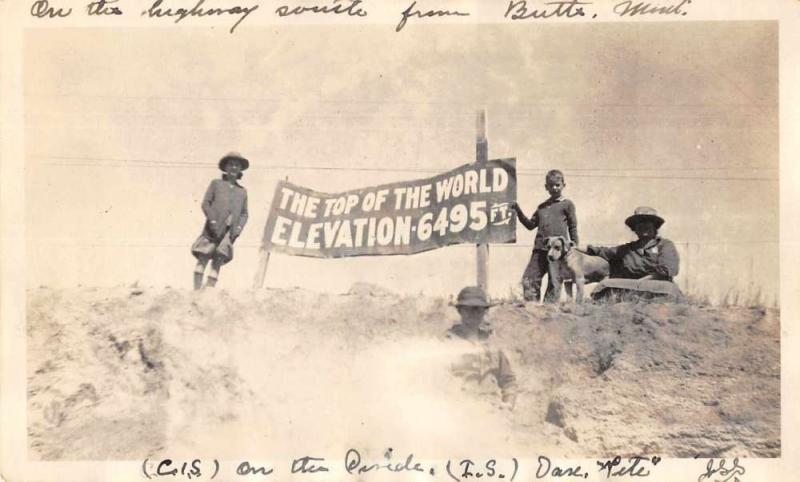 Butte Montana Top of the World Real Photo Antique Non Postcard Back J80585