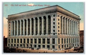 City Hall Cook County Courthouse Chicago Illinois IL UNP DB Postcard P22