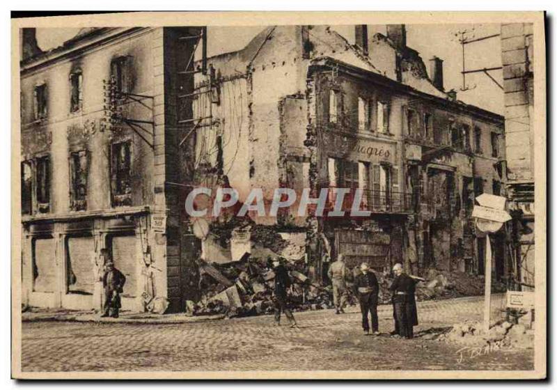 Old Postcard Militaria Saint Die Arson of the city by the Germans in November...