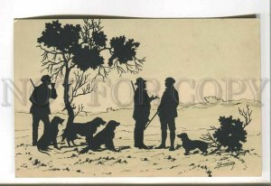 485294 Germany hunting invitation silhouette dog dachshund setter Espinasse