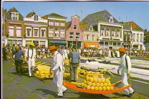 Men Carrying Cheese to Market, Alkmaar,  Netherlands, Food