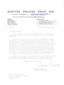 Norman Morrice Royal Ballet Rambert Director Hand Signed Letter