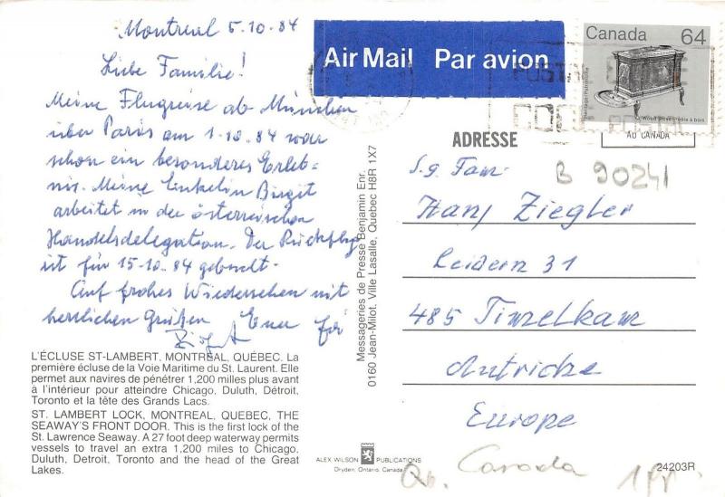 B90241 l ecluse st lambert montreal ship bateaux quebec  canada