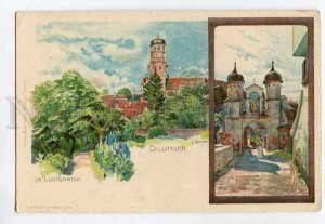 3053443 GERMANY Dillingen Vintage lithograph PC