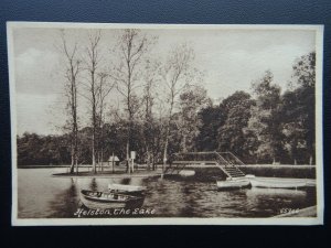 Cornwall HELSTON The Boating Lake showinf Bridge to Island Old Postcard by Frith