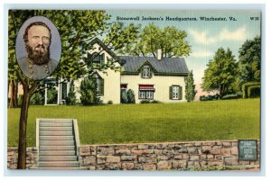 c1930s Stonewall Jackson's Headquarters, Winchester Virginia VA Postcard