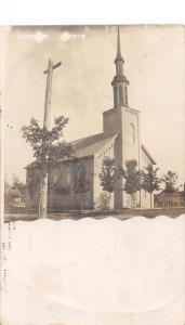 D14/ New London Wisconsin Wi Postcard Real Photo RPPC 1907 Lutheran Church