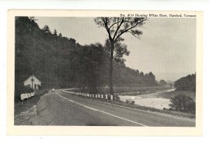 VT - Hartford. White River, Along the Road circa 1950's