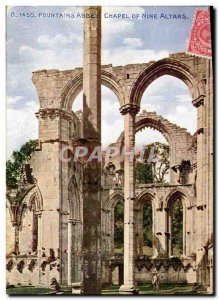 Old Postcard Fountains Abbey Chapel of Nine altars