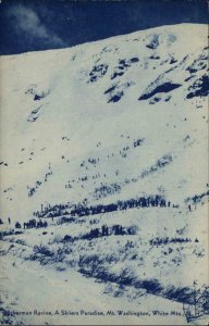 MT WASHINGTON NH White Mts Tuckerman Ravine SKIING SKIERS Old Postcard